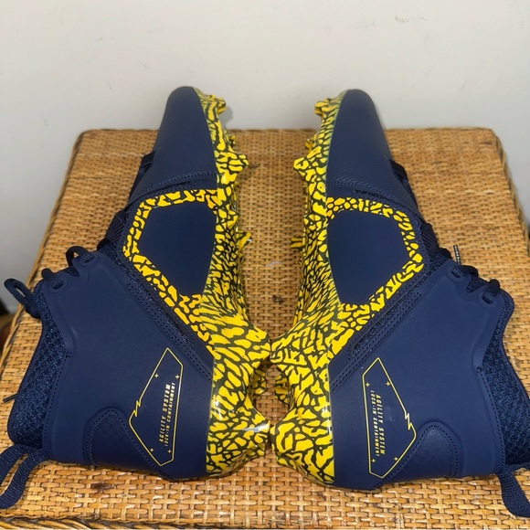 Nike Jordan Alpha Menace Pro 3 Promo Michigan Wolverines DH3368 403 Size 12 - Picture 11 of 14